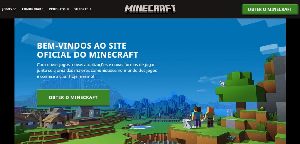 Site oficial para baixar minecraft grátis